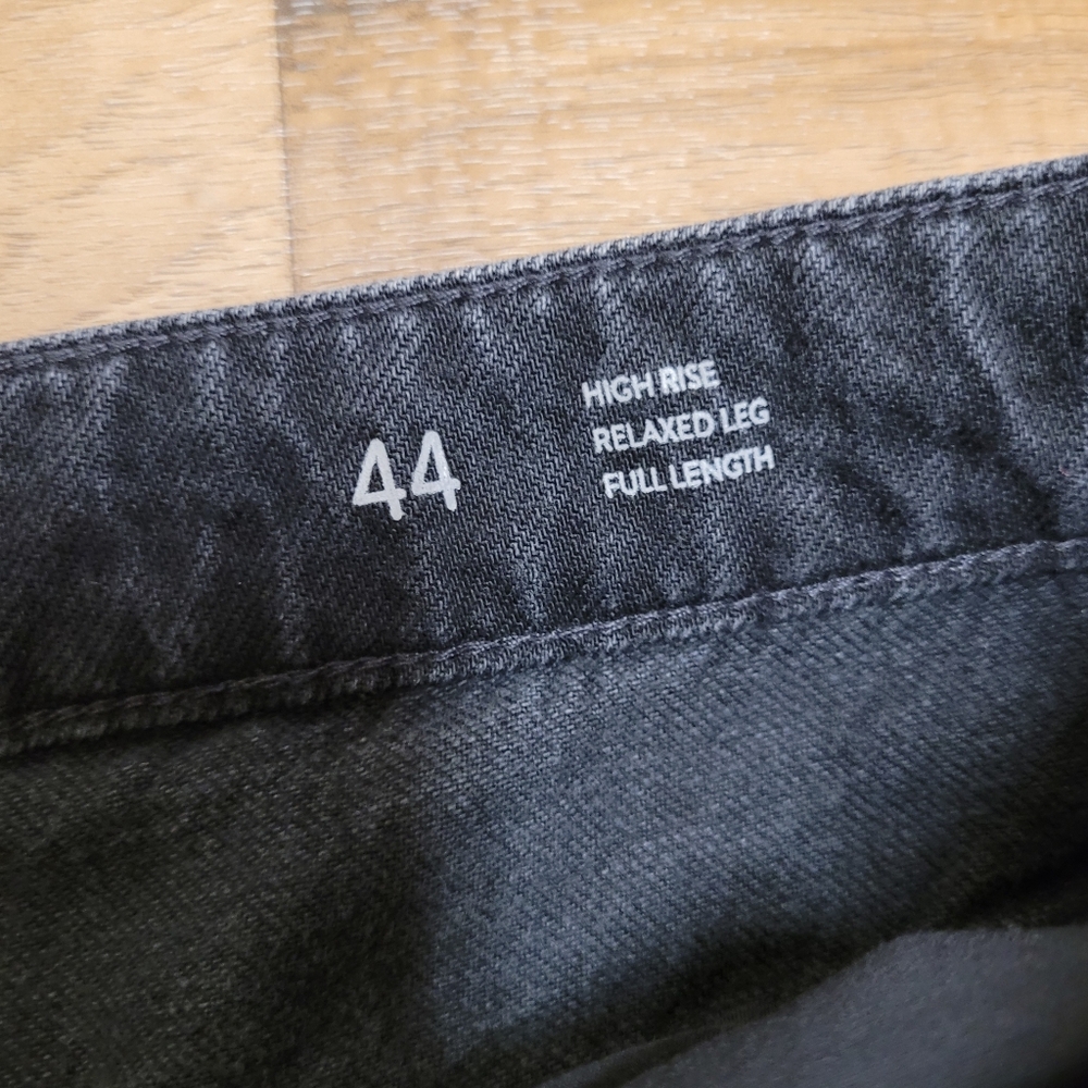 NWT! Massimo Dutti Women's Wide Leg Jean High Waist Full Length Black Size 12 - Picture 7 of 9
